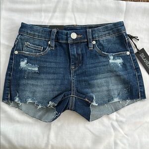 Blank NYC The Astor Denim Blue Distressed Cut Off Women's Shorts 24 NWT
